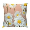 thumbnail image 1 of COMIO  Throw Pillow Covers Pink Daisy Flowers Pattern White Yellow Floral Design Square Pillowcase for Home Decor Sofa Car Bedroom Pillow case, 1 of 5