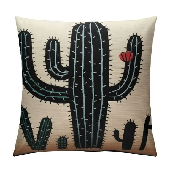 MLJA Throw Pillow Covers Style Baby Cute Nursery Cactus in Scandinavian North Kids Boho Boy Design Cushion Square Case for Winter Home Decorative