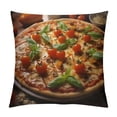 thumbnail image 1 of COMIO  Throw Pillow Covers,Tantalizing Tomato Pizza Cushion Covers Square,Outdoor Patio Garden Sofa Farmhouse, 1 of 5
