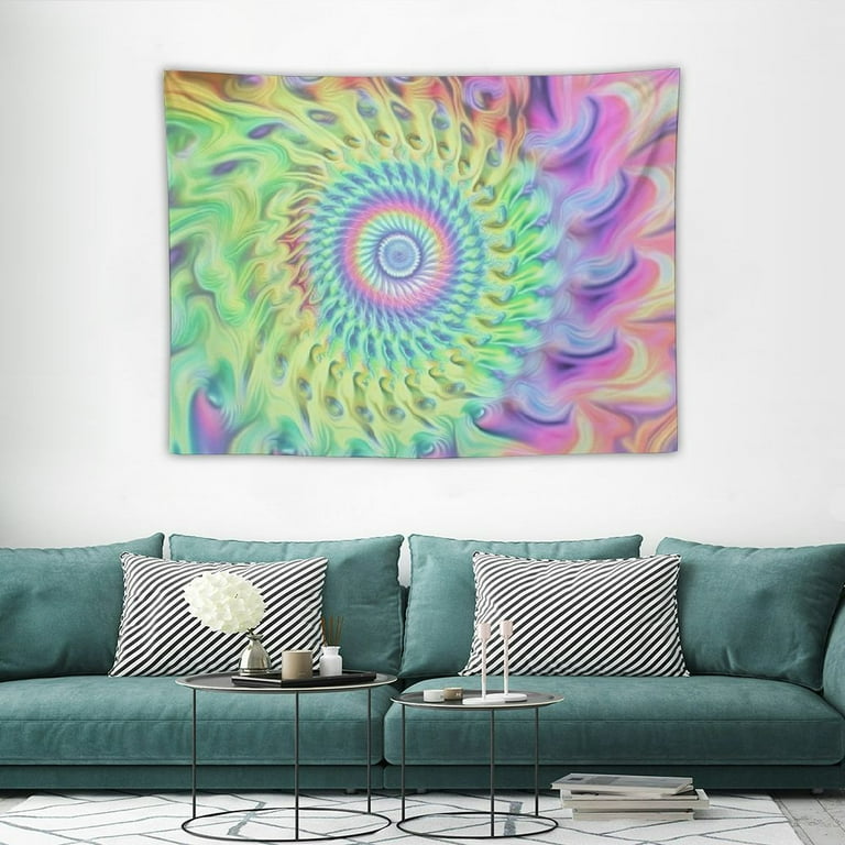 COMIO Tie Dye Tapestry Wall Hanging Swirl Psychedelic Rainbow Tapestry Bedroom Living Room College Dormitory Wall Decoration Background Cloth 40x30 Inch Walmart