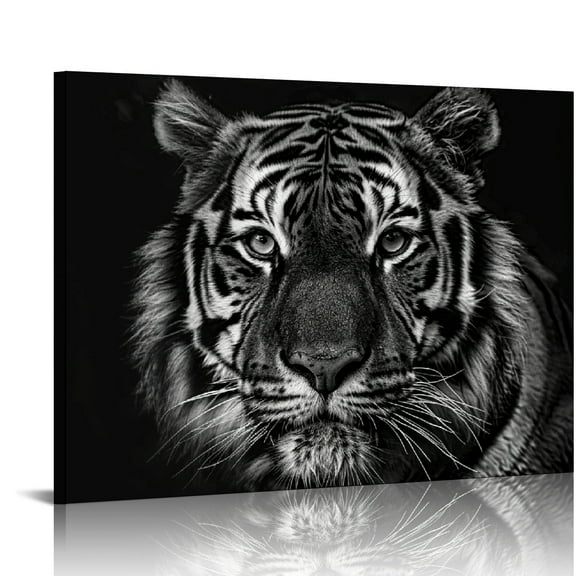 COMIO  Tiger Wall Art for Home Office Black and White Tiger Canvas Wall Art for Bedroom Living Room