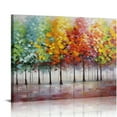 thumbnail image 1 of COMIO Tree Canvas Prints Wall Art for Home Decor, Large Colorful Trees Branches Paintings, Painted Forest Pictures for Living Room Bedroom, 1 of 4