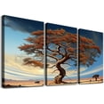 thumbnail image 1 of COMIO  Tree of Life Canvas Painting Abstract Posters and Prints Modern Wall Art Picture for Living Room Large Size Decoration 12''x16''X3 Panels, 1 of 4