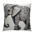thumbnail image 1 of COMIO  Tribal Elephant Throw Pillow Covers,Ethnic Elephant Art Elephant Floral Black and White Cushion Cases Decorative Pillow Cases for Couch Sofa Bedroom, 1 of 5