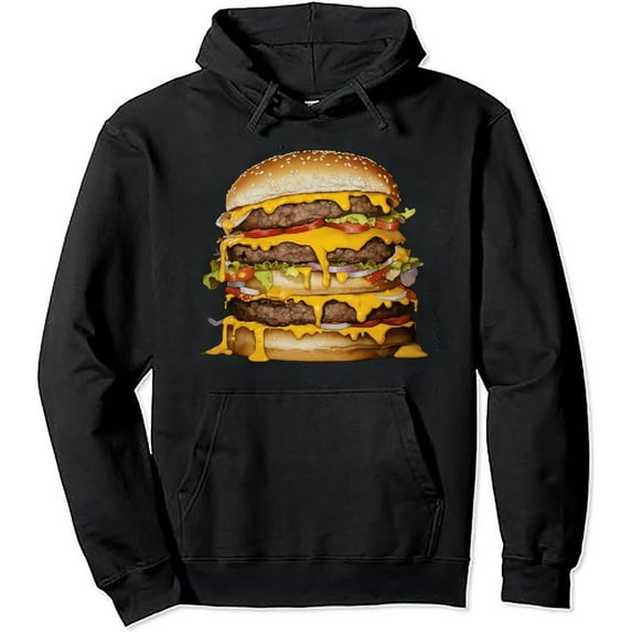 COMIO Triple Cheeseburger Pullover Hoodie
