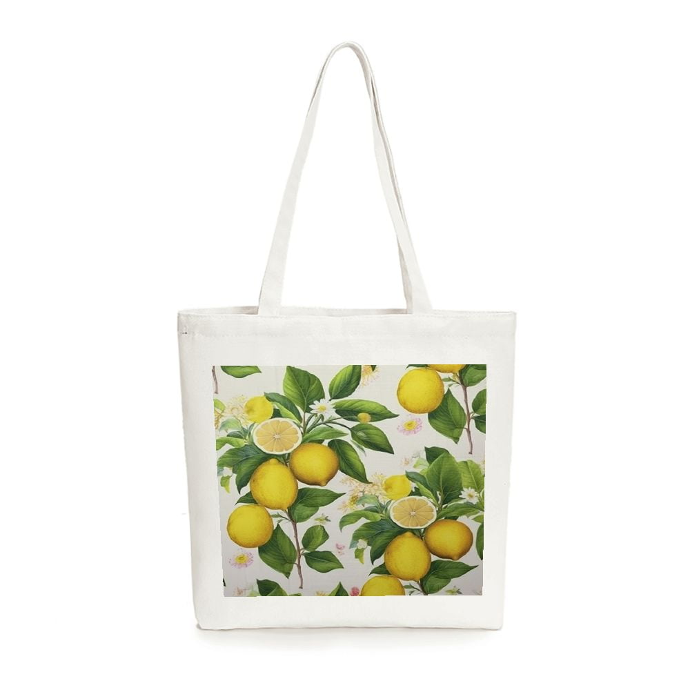 VISESUNNY Women's Large Canvas Tote Bag - Music Note Print Reusable Shopping Bag For Beach & Travel - View #6