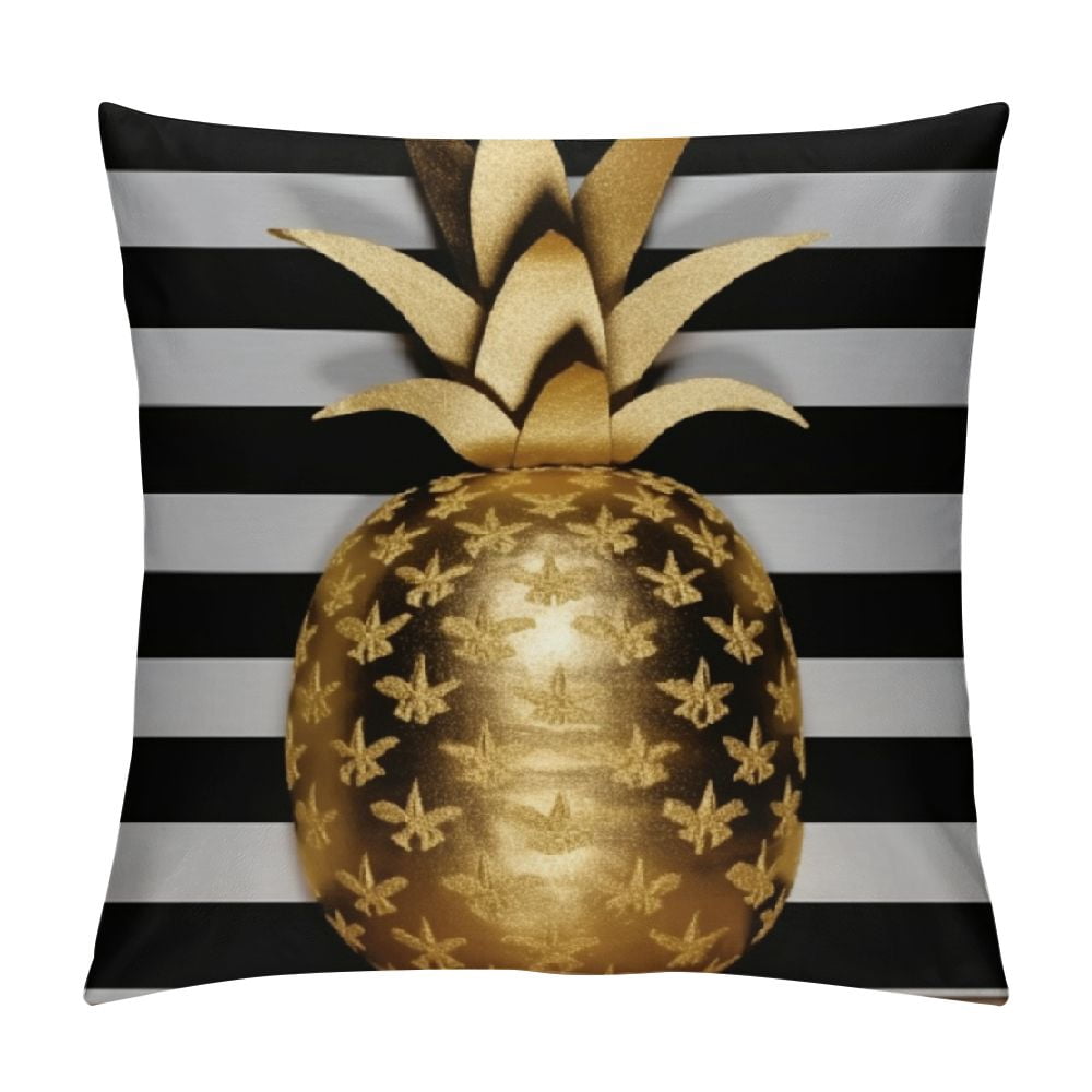 Pineapple embroidered pillowcase in white main image 1