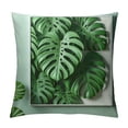 thumbnail image 1 of COMIO Tropical Green Leaves Throw Pillow Covers, Palm Leaf Leaves Decorative Throw Pillow Cushion Cases Cover for Outdoor Sofa Patio Couch Car Decor(Beige, Not White) White, 1 of 5