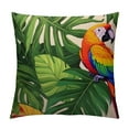 thumbnail image 1 of QZHH  Tropical Leaves Throw Pillow Covers Parrot &amp;Turtle Leaf &amp;Red Flower Pattern Pillowcases Home Decorative Cushion Covers (Parrot), 1 of 5