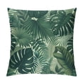 thumbnail image 1 of COMIO  Tropical Palm Leaves Throw Pillow Cover Green Tropical Palm &amp; Fern Leaves Farmhouse Cushion Case for Sofa Couch White, 1 of 5