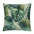 thumbnail image 1 of QZHH Tropical Palm Leaves Throw Pillow Cover Green Tropical Palm &amp; Fern Leaves Farmhouse Cushion Case for Sofa Couch, 1 of 5