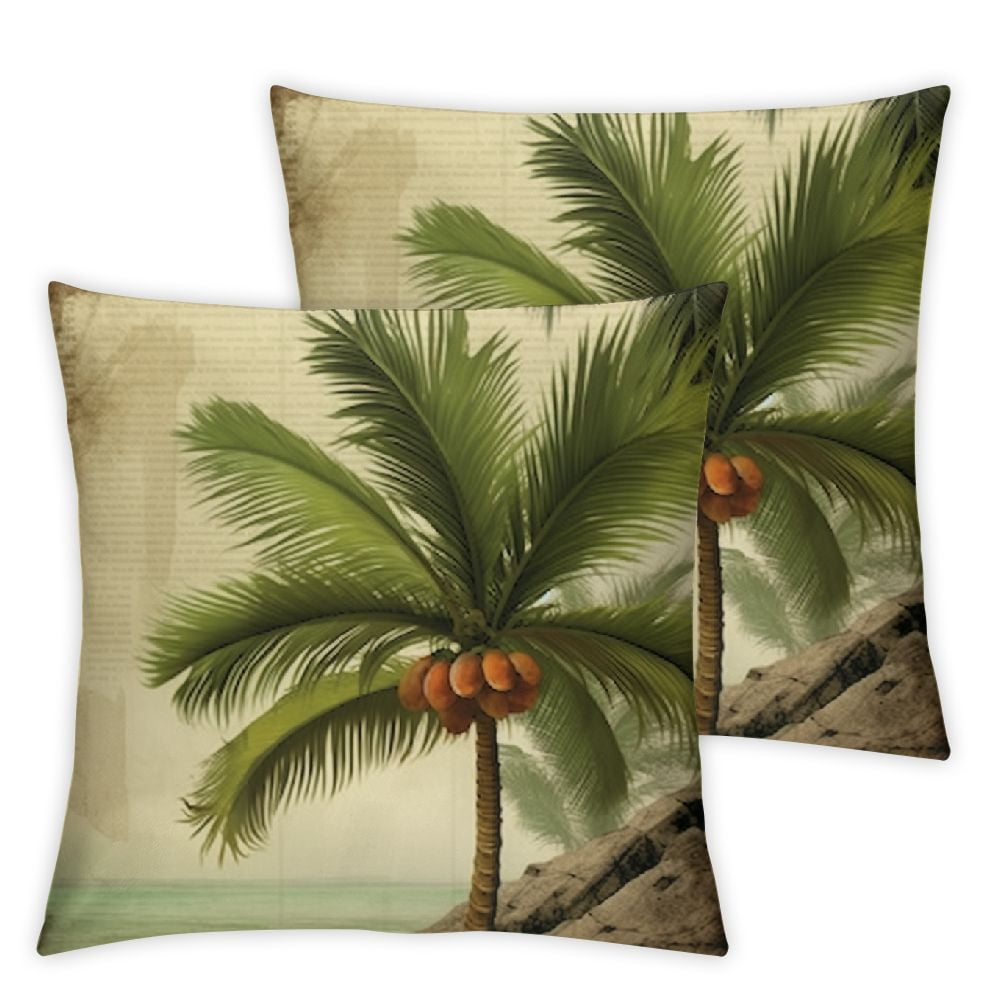 Palm tree outdoor pillows on sale