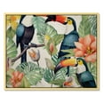 thumbnail image 1 of COMIO Tropical Summer Pineapple Parrot Bird Watercolor Canvas Wall Art 16x12in / 20x16in 20x16in, 1 of 5