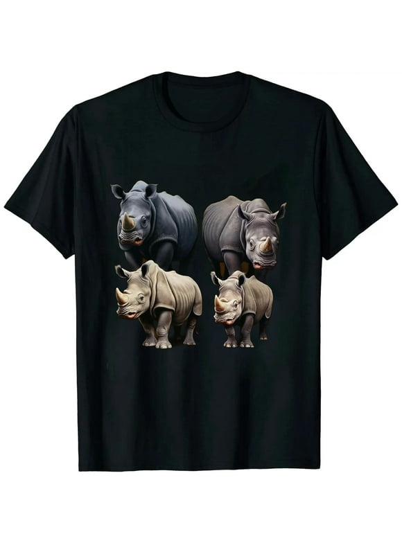 COMIO Types Of Rhinoceros - Rhino Safari Lover T-Shirt