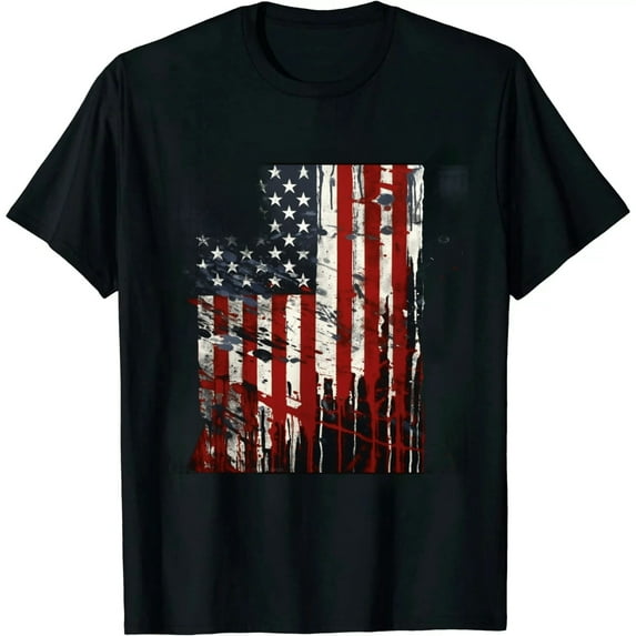 COMIO USA Flag American Flag United States of America 4th of July T-Shirt