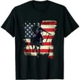 thumbnail image 1 of COMIO USA Flag Cowboy Roping T-Shirt, 1 of 3