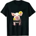 thumbnail image 1 of COMIO USA Flag Pig Sunflower Funny Piglet Pig Lover Gift T-Shirt, 1 of 3