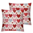 thumbnail image 1 of MLJA  Valentine's Day Pillow Cover Red Pink Heart Decoration Valentine Lumbar Throw Cushion Case for Bedroom Sofa Couch Home Decor, 1 of 6