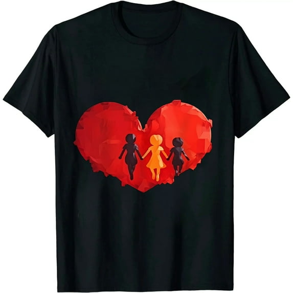 COMIO Valentines Day Hearts Funny T-Shirt