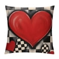 thumbnail image 1 of COMIO  Valentines Day Pillow Covers Buffalo Check Farmhouse Decor Tulips Red Love Holiday Decorations Throw Cushion Case for Home Decorations, 1 of 5