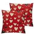thumbnail image 1 of COMIO Valentines Day Pillow Covers Red Love Heart Holiday Decorative Throw Pillows Romantic Valentine Themed Gifts Pillowcase Cushion Cover Decor for Home Couch Bed Soft 2Pcs White, 1 of 6