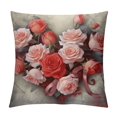 thumbnail image 1 of QZHH  Valentines Pillow Covers Red Pink Rose Heart Love You Lumbar Cushion Pillow Cases Decorative Farmhouse Throw Pillows Covers for Sofa Couch Decor Decoration, 1 of 5