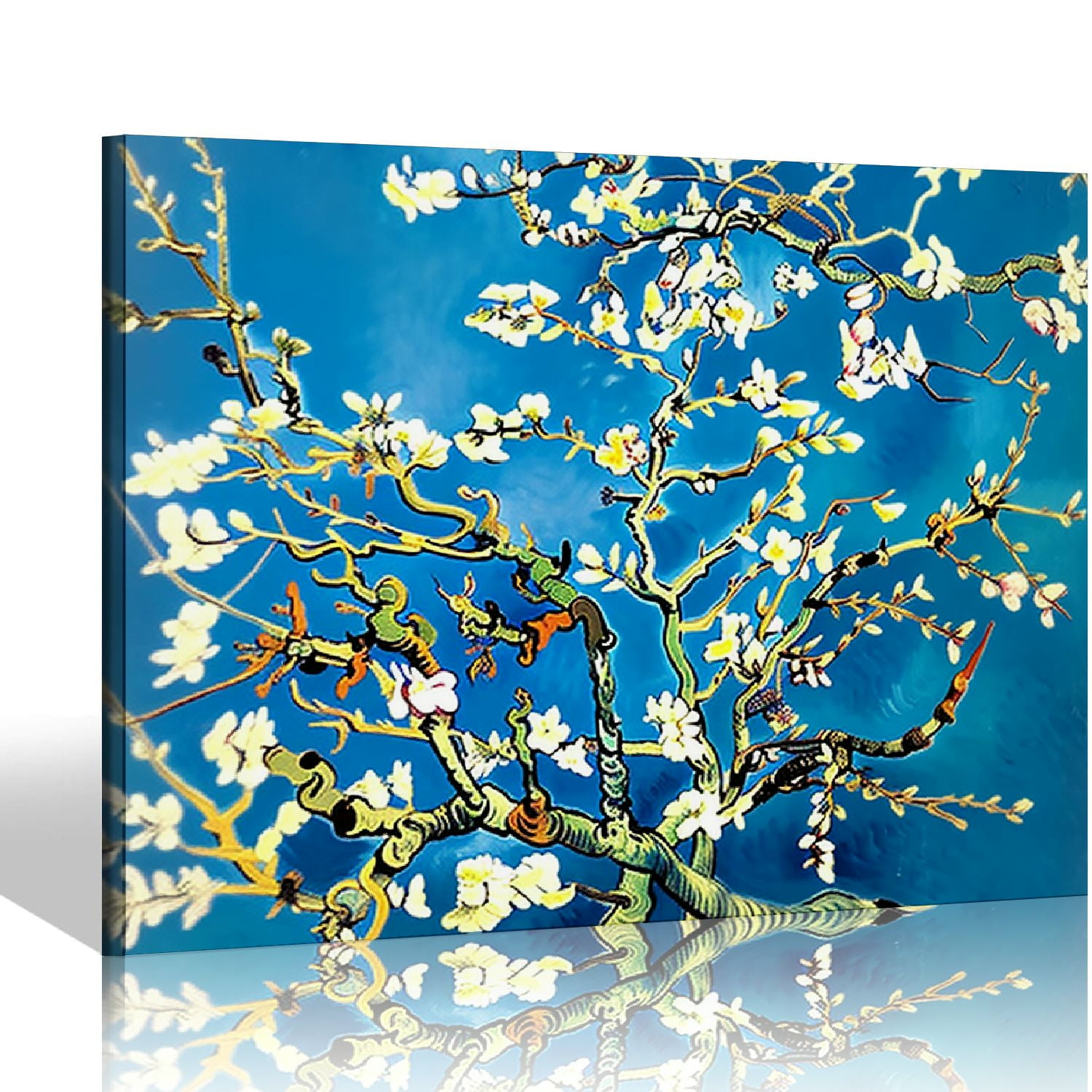 COMIO Van Gogh Canvas Wall Art Almond Blossom Oil Painting Flower