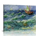 thumbnail image 1 of COMIO Vincent Van Gogh Wall Art,Seascape at Saintes Maries Print Poster,Sea Pictures for Bedroom Living room Home Wall Decor, 1 of 6