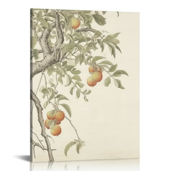 COMIO Vintage Apple Tree Canvas Wall Art 16x20 in, Nouveau Famous Fine Art Prints Farmhouse Botanical Aesthetic Posters Retro Gallery Tree Wall Decor Paintings for Living Room