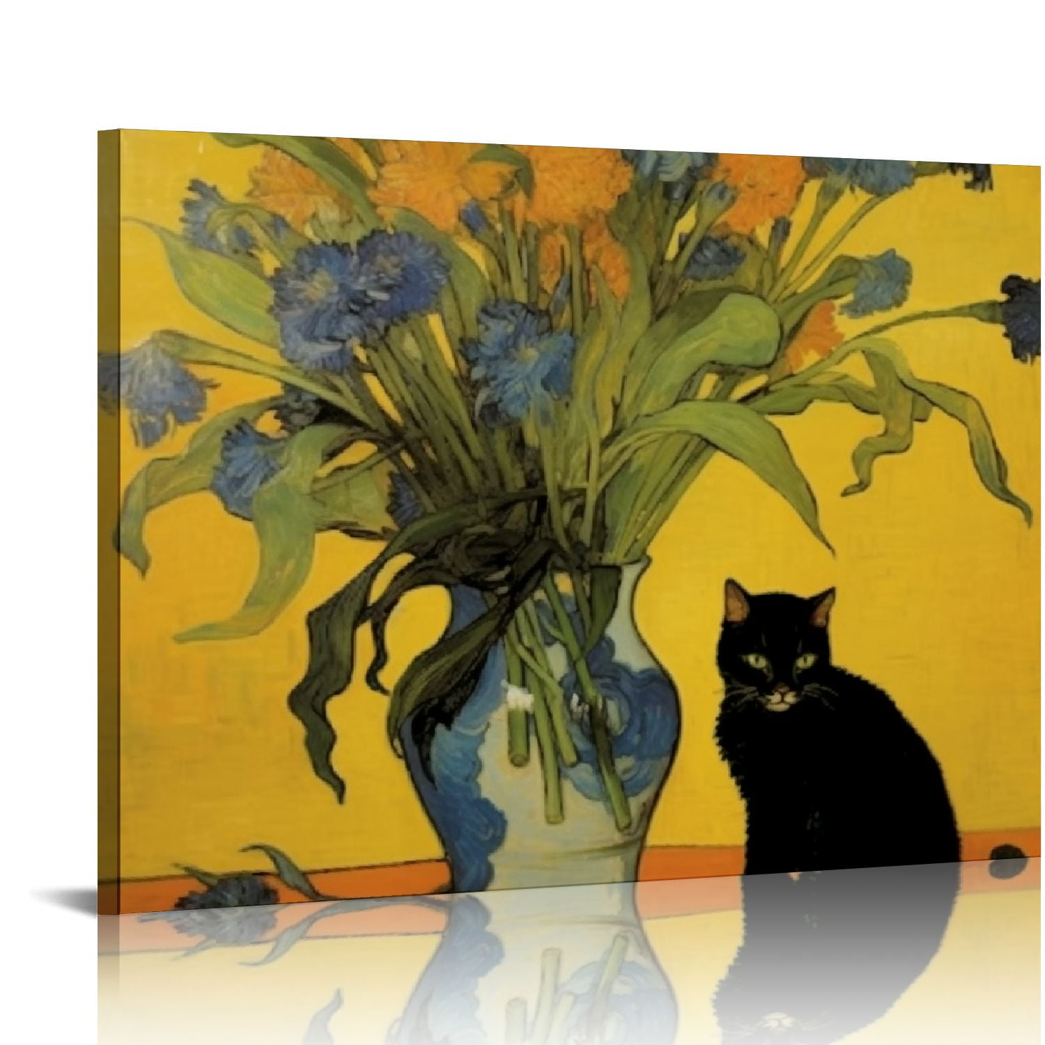 COMIO Vintage Black Decorative Cat Poster Funny Black Cat Wall Art ...