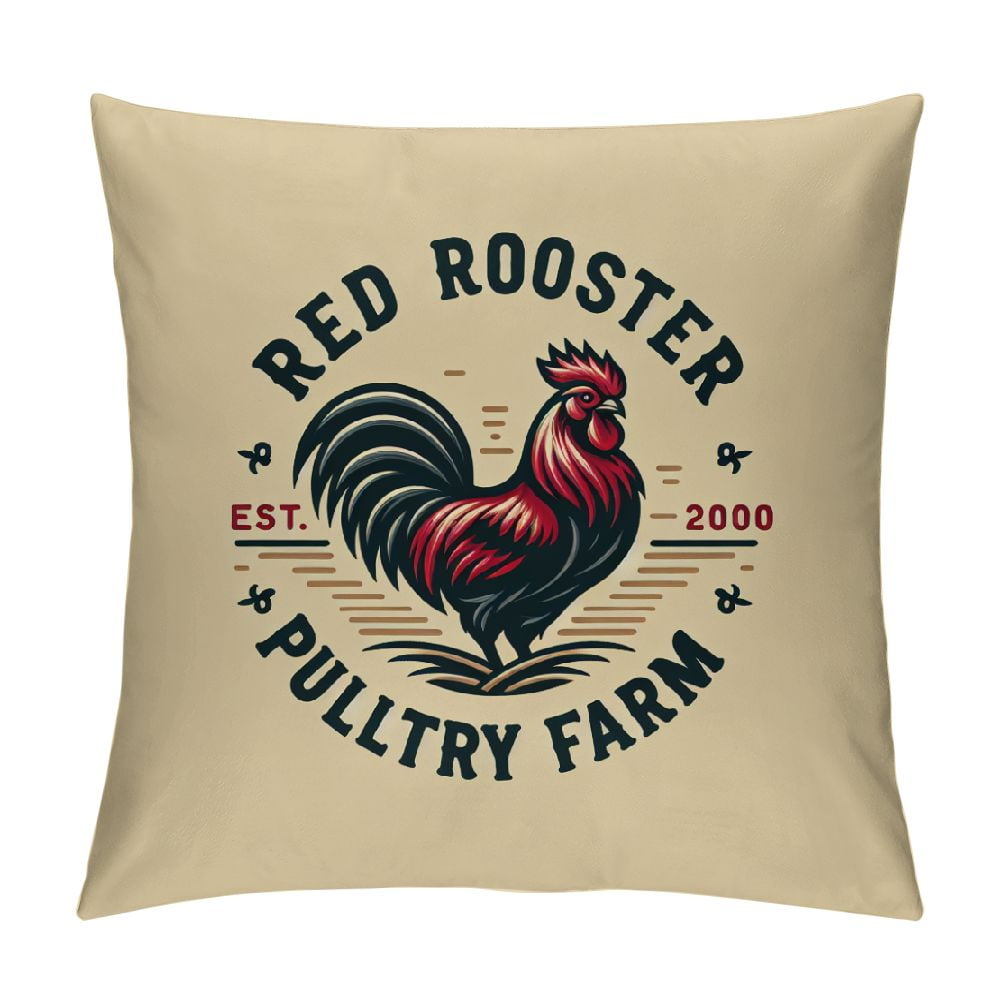 COMIO Vintage Farmhouse Animal Pillow Covers Retro Farmer's Market