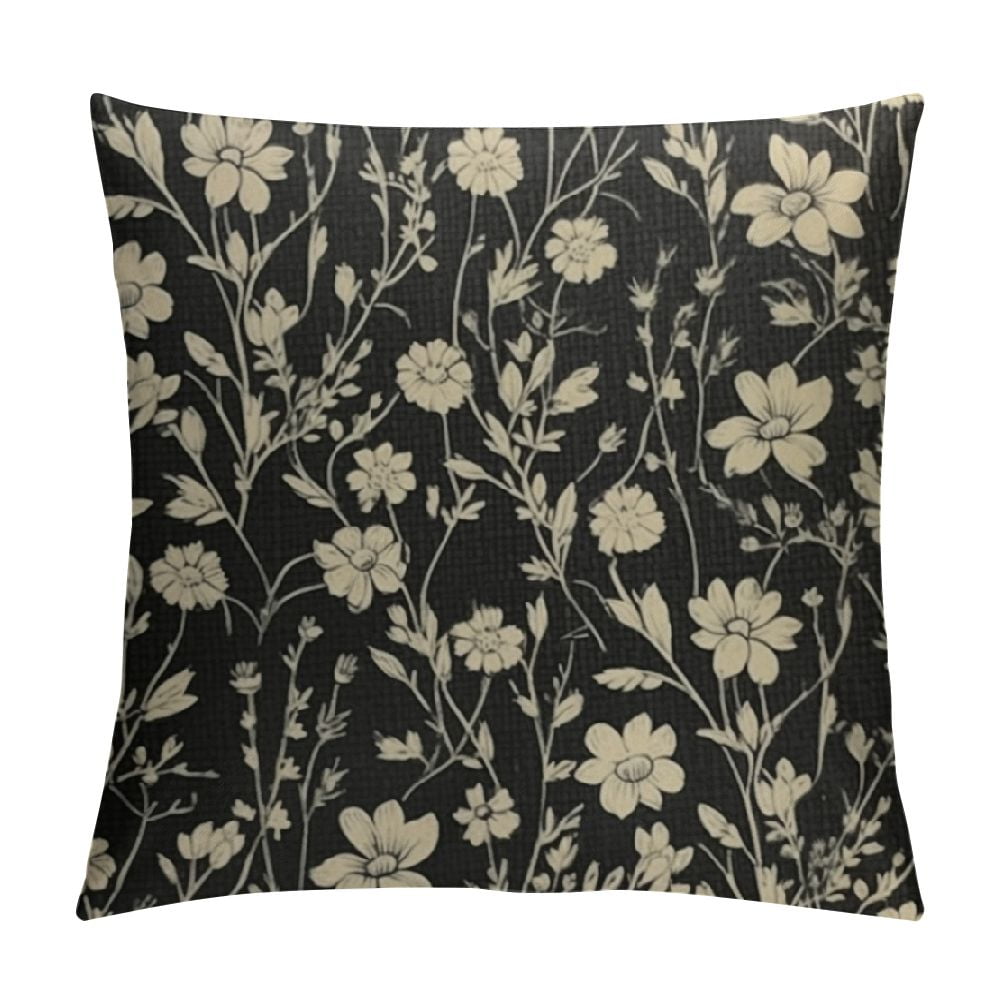 COMIO Vintage Flower Pillow Covers Rustic Old Style Cute Small Floral