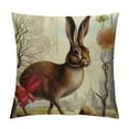 thumbnail image 1 of COMIO  Vintage French Rabbit Throw Pillow Cover Botanical Flower Mushroom Spring Decorative Pillow Case Modern Home Decor Square Pillowcase (Retro Bunny), 1 of 5