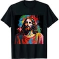 thumbnail image 1 of COMIO Vintage Got King Jesus Christ Sweet Face Image T-Shirt, 1 of 3