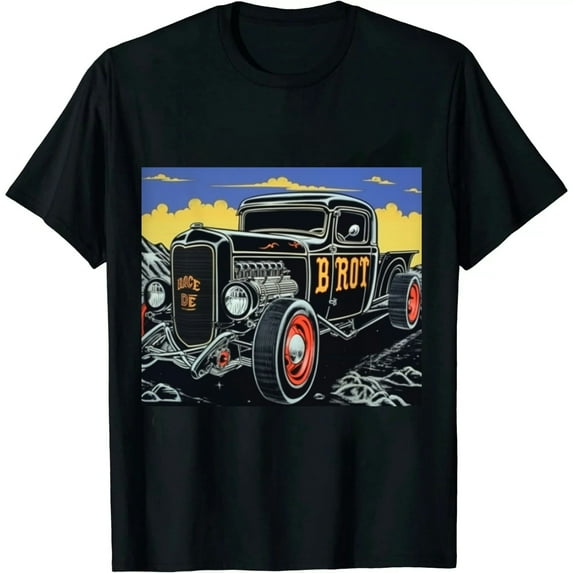 COMIO Vintage Hotrod Rock&roll Classic Car T-Shirt