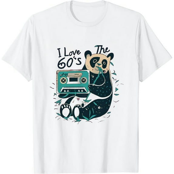 COMIO Vintage I Love The 60's Made Me 1960 60's Cassette Tape T-Shirt