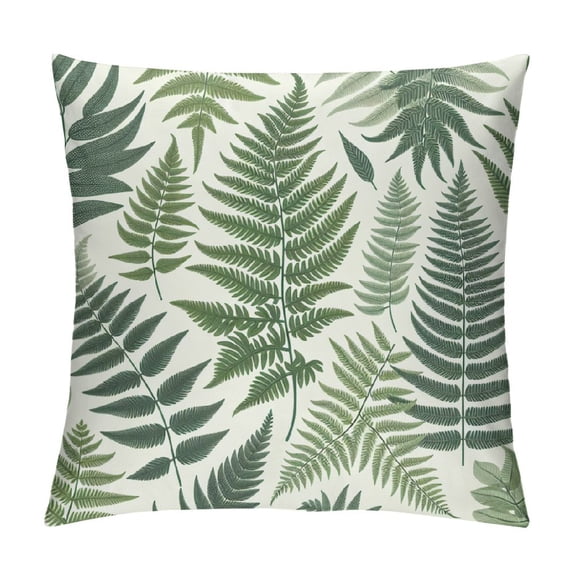 COMIO Vintage Leaves Pillow Covers Throw Pillow Covers Leaves Decorative Pillow Case Modern Home Decor for Sofa Couch Bed White