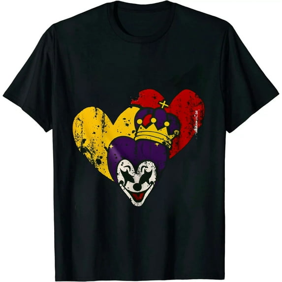 COMIO Vintage Mardi Gras Cute Hearts Girls Women Kids T-Shirt