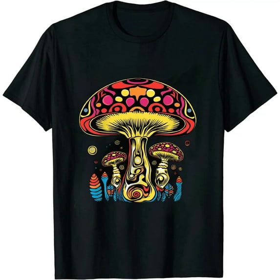 COMIO Vintage Mushroom Retro Mushroom Mycology T-Shirt