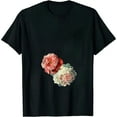thumbnail image 1 of COMIO Vintage Roses Flower Floral Illustration Blossom Lovers T-Shirt, 1 of 3