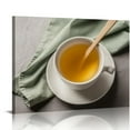 thumbnail image 1 of COMIO Wall Art A photo of a cup of green tea with lemon and honey with a place for Canvas Prints Pictures Stretched & Framed Decorative Paintings Modern Home Decoration Living Room Square, 1 of 4