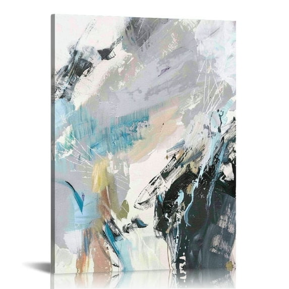 COMIO Wall Art Bedroom Black and White Canvas Artwork for Walls Modern Abstract Graffiti Gold Wall Decor Home Decorations for Living Room Dining Room Office