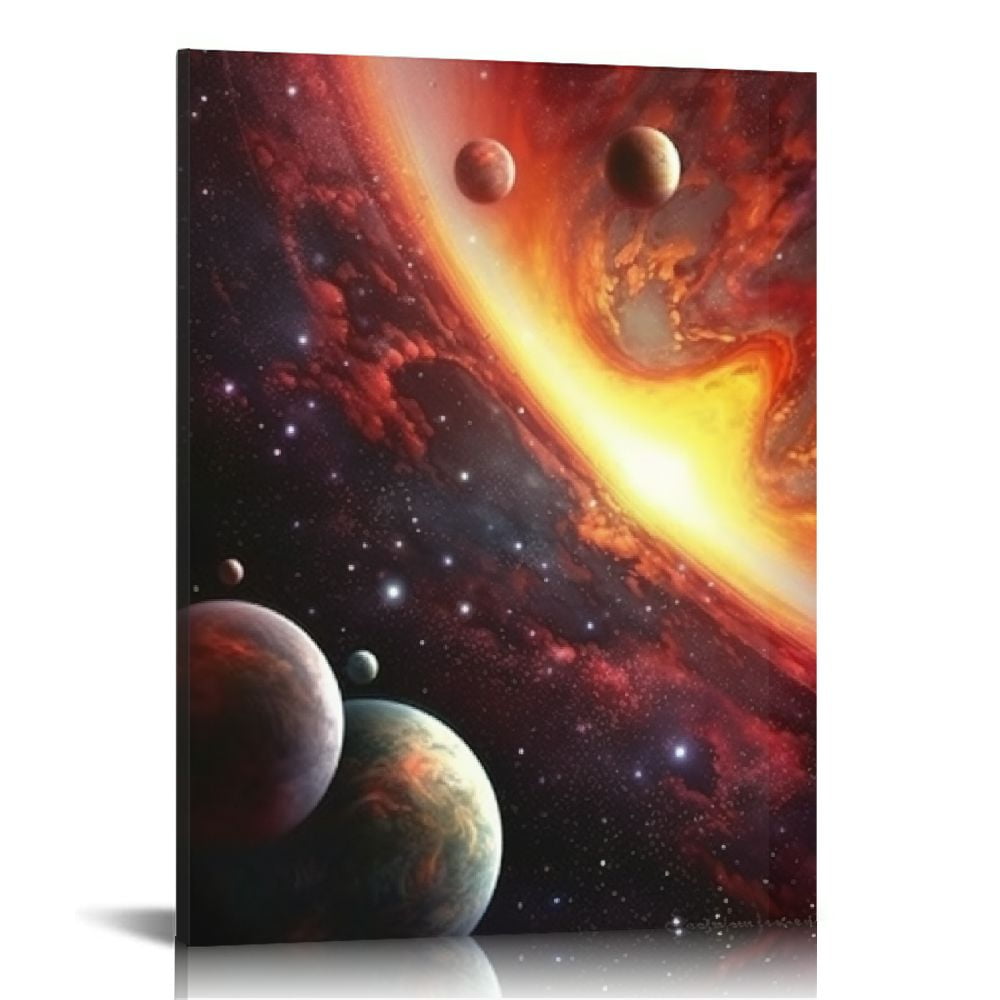 COMIO Wall Art for Bedroom Outer Space Canvas Wall Art Universe