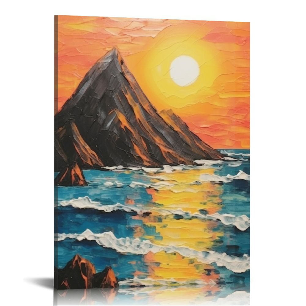 COMIO Wall Art Canvas Painting Sunset From West Coast Picture Paintings Artwork Art Paintings