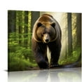 thumbnail image 1 of COMIO  Wall Art Canvas Prints - Forest and Bear Picture Painting - Modern Wall Artwork Framed for Gifts Bathroom Home Kitchen Office Decor, 1 of 4