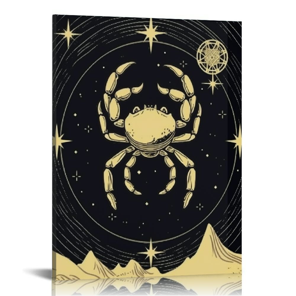 COMIO Wall Art Constellation Cancer Modern Painting Print Zodiac