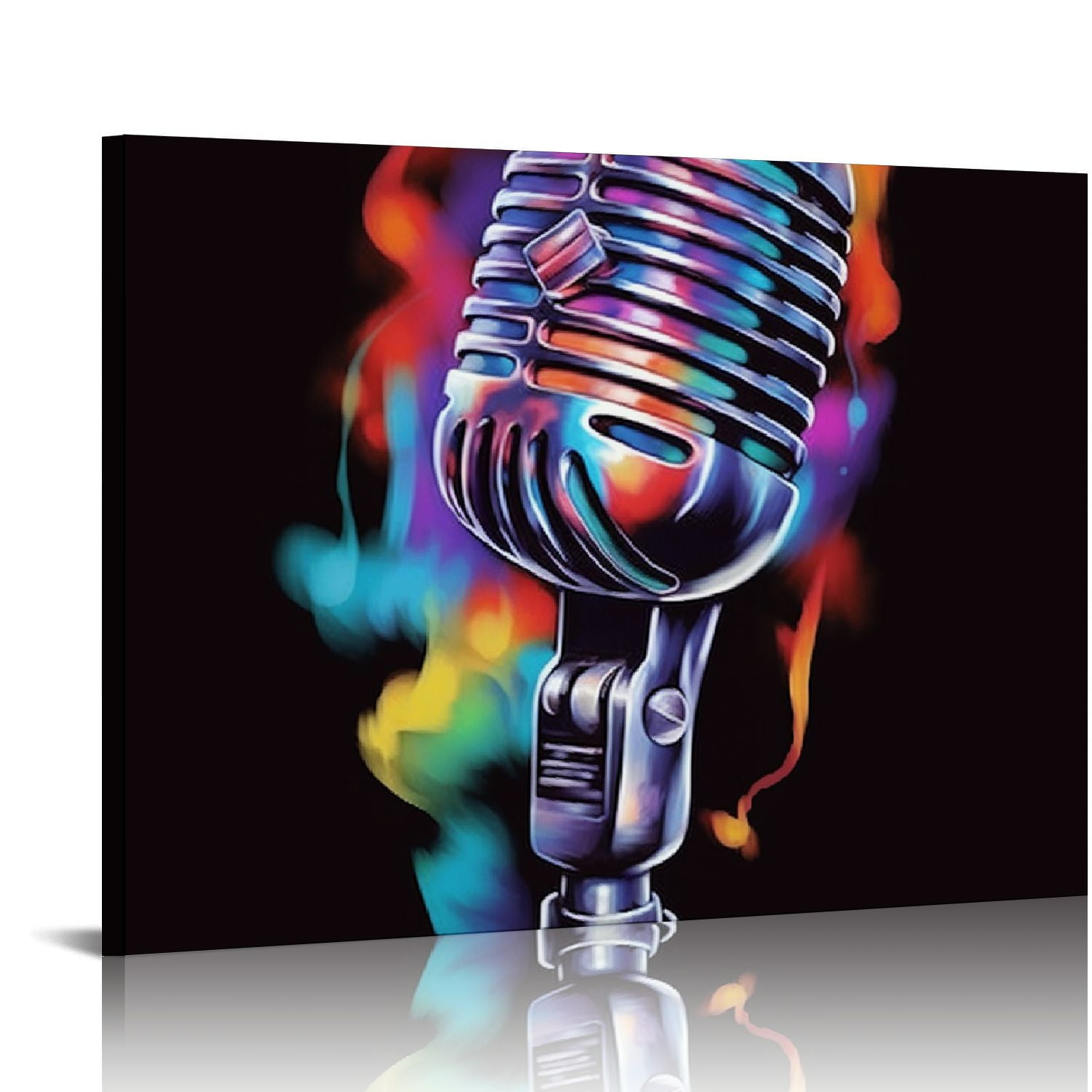 COMIO Wall Art Decor Music Poster Music Wall Decor Microphone Poster Microphone decor Canvas
