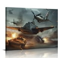 thumbnail image 1 of COMIO  War Thunder American Tank Fighters Military Pictures Canvas Poster Wall Art Decor Print Picture Paintings for Living Room Bedroom Decoration, 1 of 4
