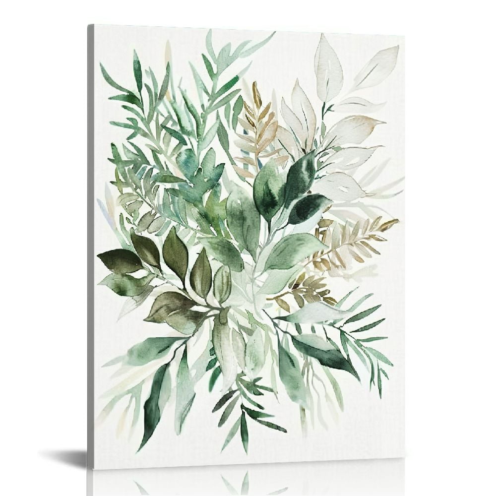 COMIO Watercolor Botanical Wall Art Boho Floral Canvas Wall Decor ...