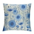 thumbnail image 1 of COMIO Watercolor Light Blue and Indigo Dandelion Wild Flowers Throw Pillow Covers Decorate Home Living Room Girls Room,Spring Summer Cottagecore Pillowcase, 1 of 5